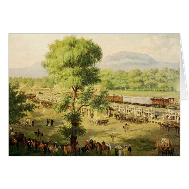 Eisenbahn im Tal von Mexiko, 1869 (Vorderseite (Horizontal))