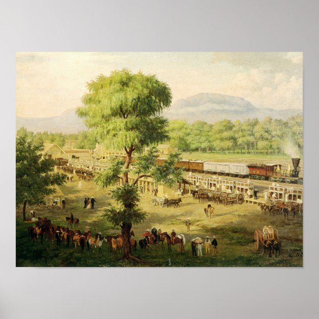 Eisenbahn im Tal von Mexiko, 1869 Poster (Vorne)