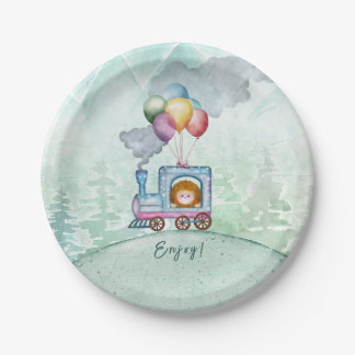 Eisenbahn-Kids-Zug Pappteller