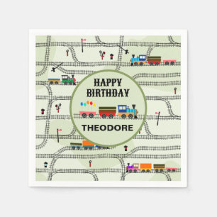 Eisenbahn-Kids-Zug & Spurenpapier Napkin Serviette