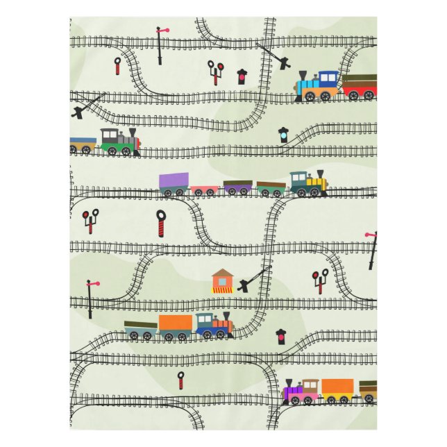 Eisenbahn-Kids-Zug Tischdecke (Vorderseite)