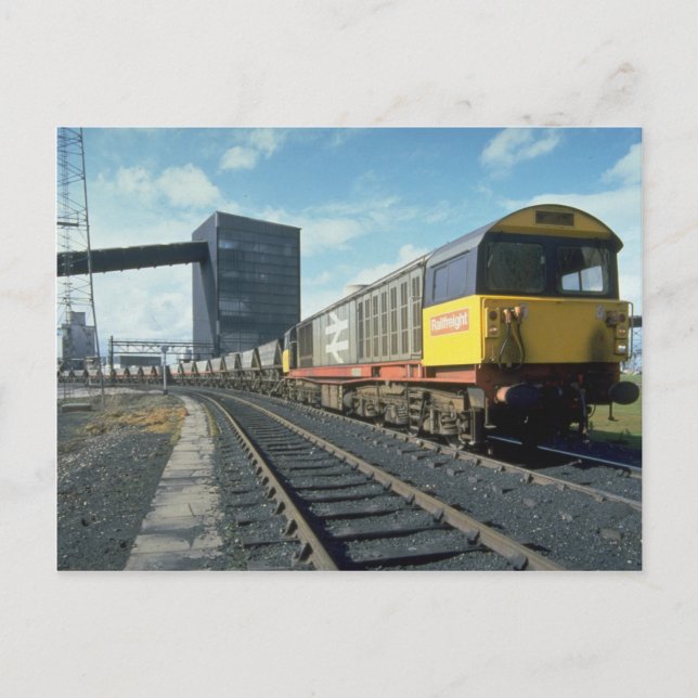 Eisenbahn Kohlezug am britischen Power, Großbritan Postkarte (Vorderseite)