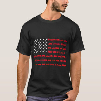 Eisenbahn-Leiter der amerikanischen Flagge T-Shirt