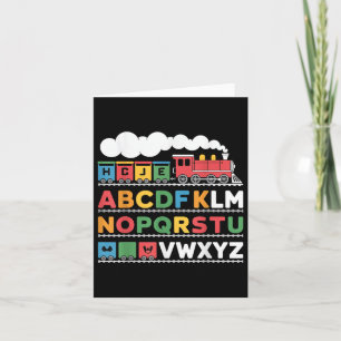 Eisenbahn Lover Abc Alphabet A-z Abcs Kinderg Karte