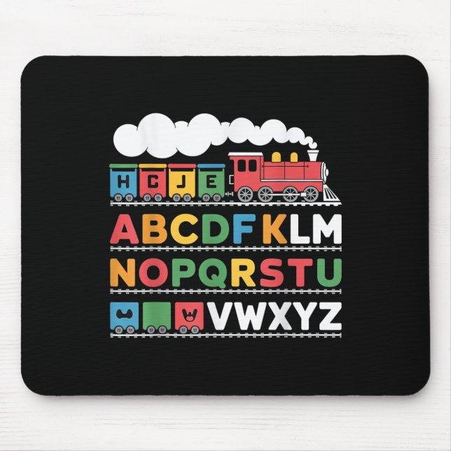 Eisenbahn Lover Abc Alphabet A-z Abcs Kinderg Mousepad (Vorne)