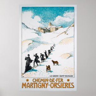 Eisenbahn Martigny-Orsières,Schweiz,Schiene Poster