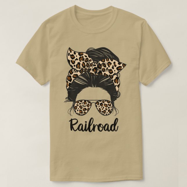 Eisenbahn Messy Bun Life MAMA T-Shirt (Design vorne)