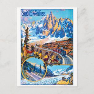 Eisenbahn Montevers, Frankreich, Zug über die Brüc Postkarte