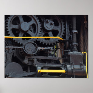 Eisenbahn-Motor Räder und Zahnradindustrie Poster