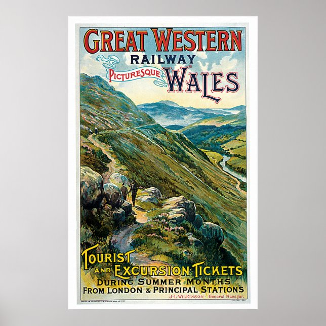 Eisenbahn Picturesque Wales England Poster (Vorne)