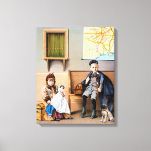 EISENBAHN-PLAKAT, 1898 LEINWANDDRUCK