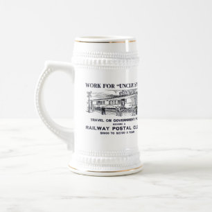 Eisenbahn Postbeamte Vintag 1926 Bierglas