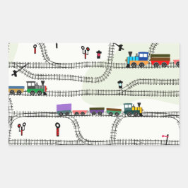 Eisenbahn Rechteckiger Aufkleber