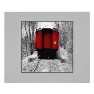 Eisenbahn Schwarzes und Rotes Erbe Fotodruck