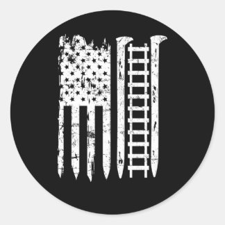 Eisenbahn Spike American Flag Zug für Eisenbahnwan Runder Aufkleber