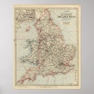 Eisenbahn, statistisches England, Wales Poster
