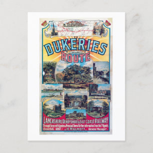 Eisenbahn, The Dukeries Route, UK Vintage Postkarte