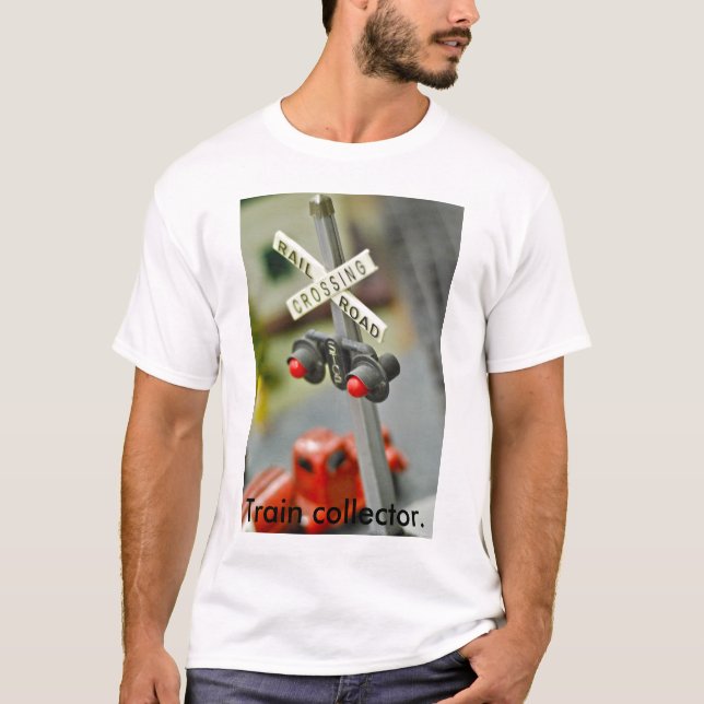 Eisenbahn-Überfahrt, Zugkollektor T-Shirt (Vorderseite)