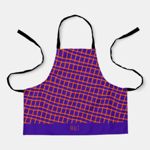 Eisenbahn-Violett-Orange-Minimal-Muster Schürze