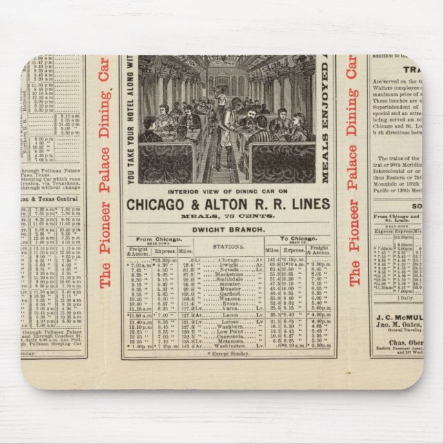 Eisenbahn von Chicago und Alton 3 Mousepad (Vorne)