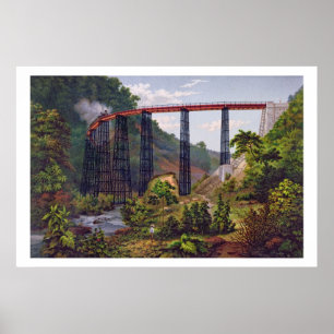 Eisenbahnbrücke bei Metlac, aus dem "Album der Mex Poster