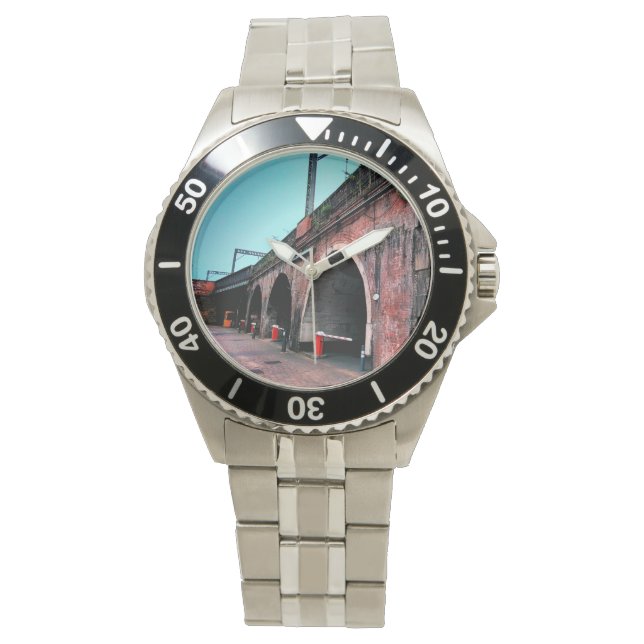 Eisenbahnbrücke Leeds Armbanduhr (Vorderseite)