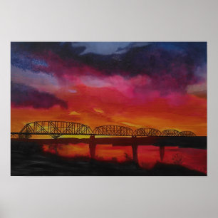 Eisenbahnbrücke Parker Arizona Poster