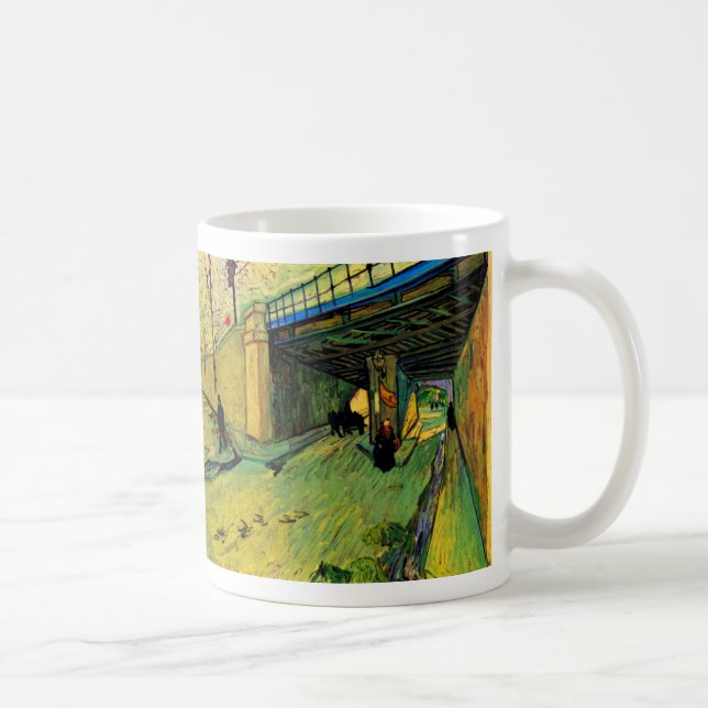 Eisenbahnbrücke über Montmajour durch Vincent van  Kaffeetasse (Rechts)