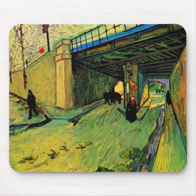 Eisenbahnbrücke über Montmajour durch Vincent van  Mousepad (Vorne)