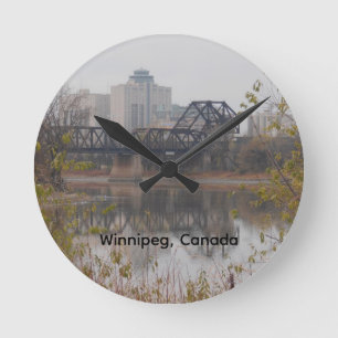 Eisenbahnbrückenuhr Runde Wanduhr