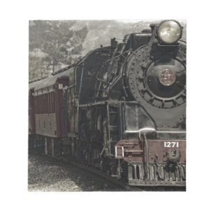 Eisenbahndekor im Vintage-Stil Notizblock
