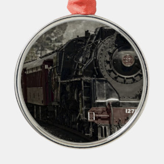 Eisenbahndekor im Vintage-Stil Silbernes Ornament