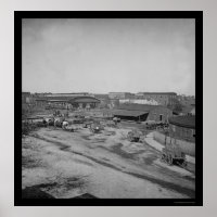 Eisenbahndepot in Atlanta, GA 1864