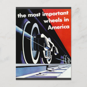 Eisenbahnen - Die wichtigsten Räder in Amerika Postkarte