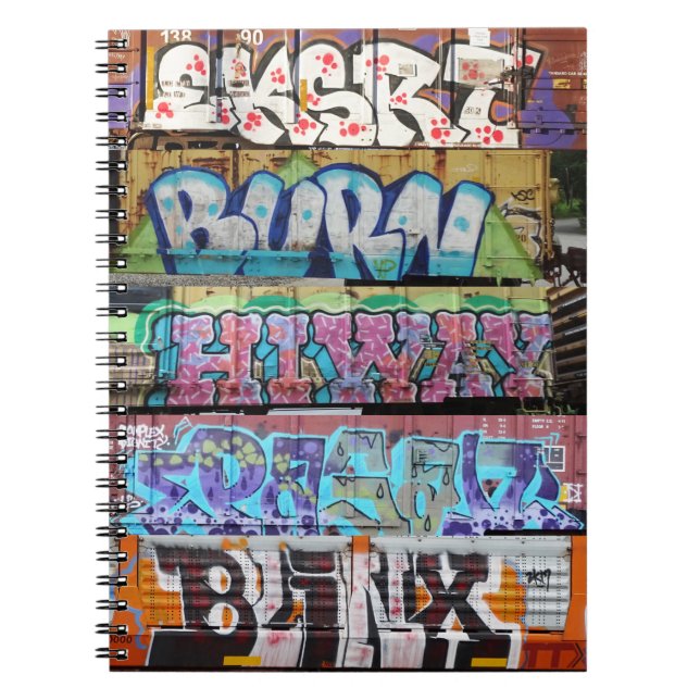 Eisenbahngraffiti-Notebook Notizblock (Vorderseite)
