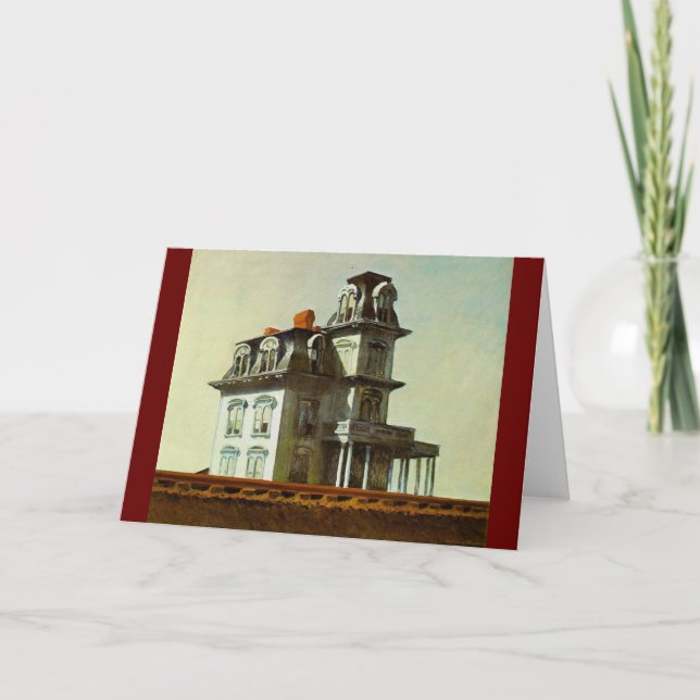 Eisenbahnhaus - Edward Hopper 1925 Karte (Vorderseite)