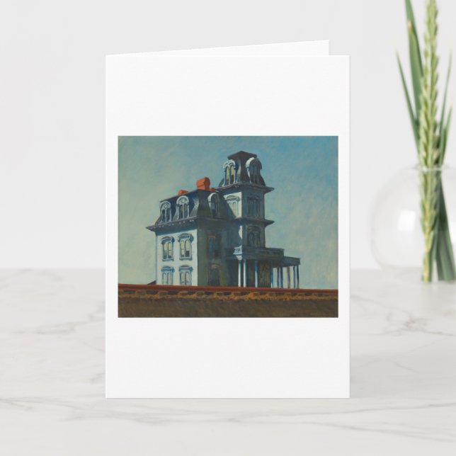 Eisenbahnhaus - Edward Hopper Karte (Vorderseite)