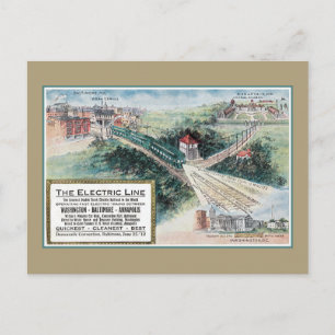 Eisenbahnlinie Baltimore MD von 1912 Postkarte