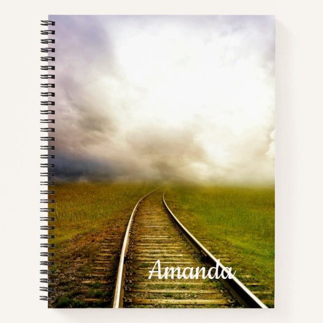 Eisenbahnlinien des Lebens Notizbuch (Vorderseite)
