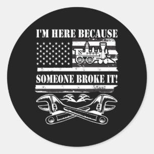 Eisenbahnmechanismus für runder aufkleber