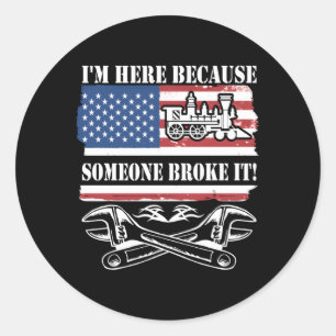 Eisenbahnmechanismus für runder aufkleber