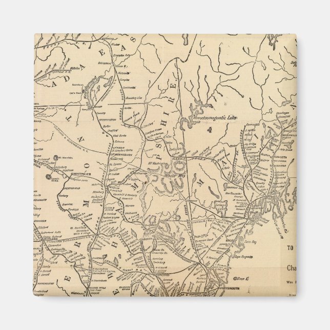 Eisenbahnplan Neuengland Staaten Magnet (Vorne)