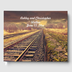 Eisenbahnschienen Hochzeitsgästebuch Gästebuch