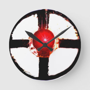 Eisenbahnsignal Wig Wag Runde Wanduhr