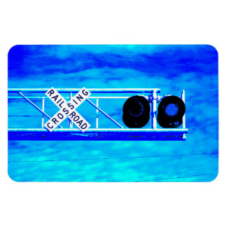 Eisenbahnübergang-Blinker mit blauen Lichtern Magnet