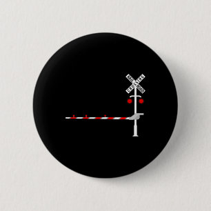 Eisenbahnüberquerung Rrier Sign Halloween Kostüm D Button