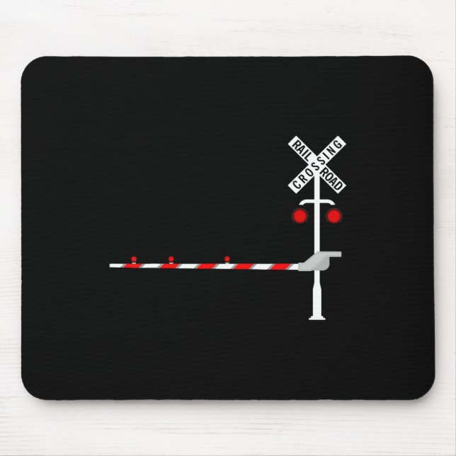 Eisenbahnüberquerung Rrier Sign Halloween Kostüm D Mousepad (Vorne)