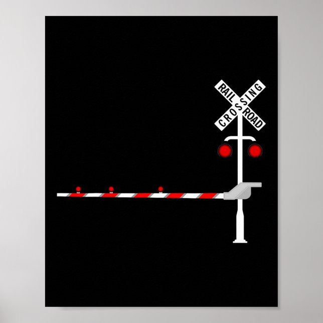 Eisenbahnüberquerung Rrier Sign Halloween Kostüm D Poster (Vorne)