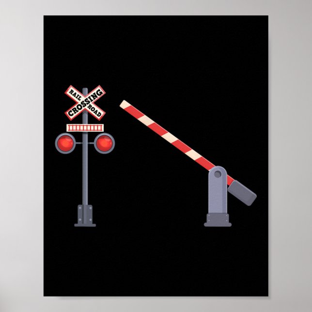 Eisenbahnüberquerung Rrier Sign Halloween Kostüm D Poster (Vorne)