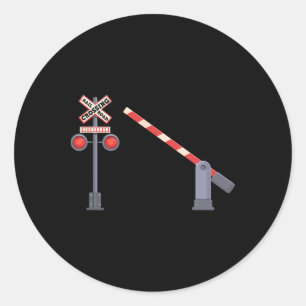 Eisenbahnüberquerung Rrier Sign Halloween Kostüm D Runder Aufkleber